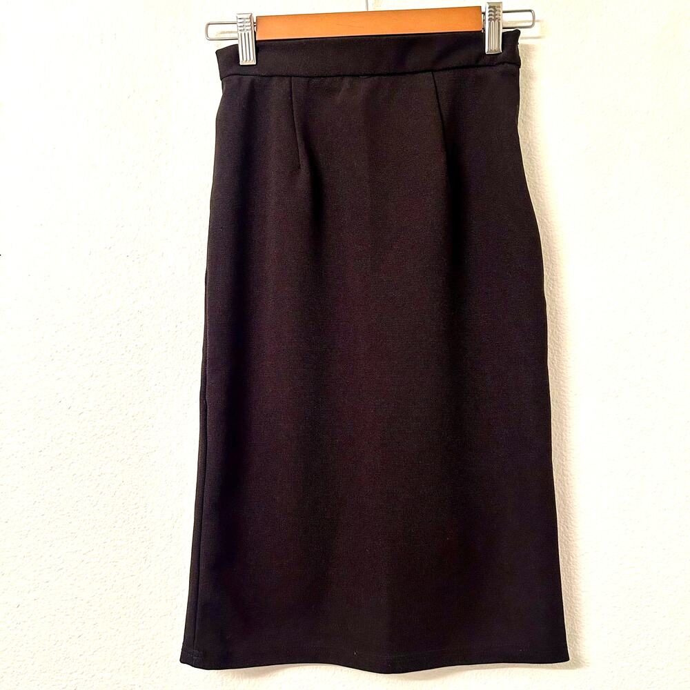 Fora Black High Waisted Pencil Skirt Size Small Classic Work Office
